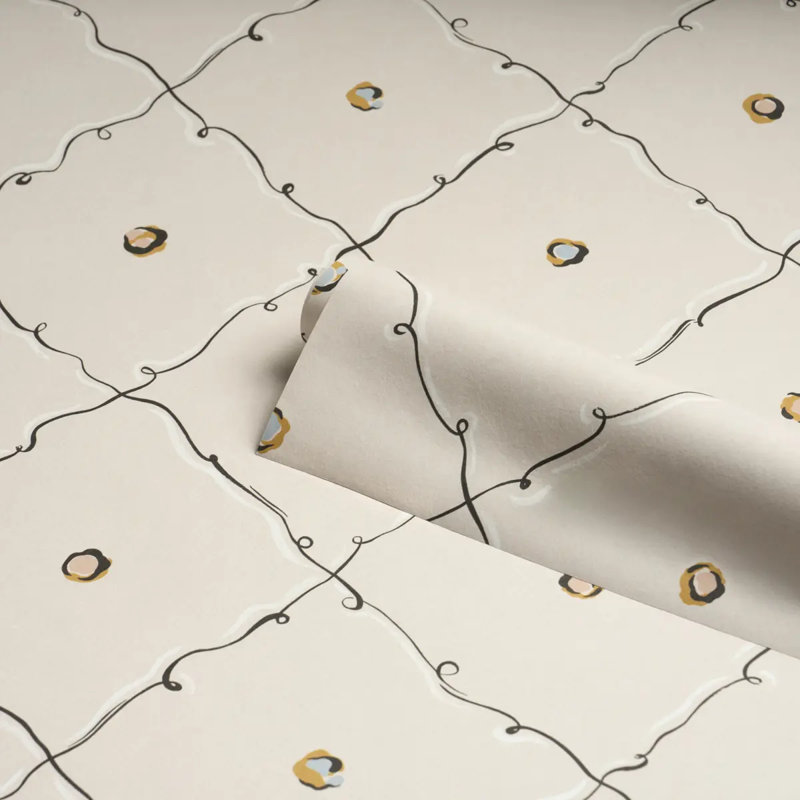 Papier peint Schumacher X Backdrop Colette, Beige