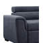 Canapé-lit modulaire en tissu gris foncé de 97 po avec repose-tête réglable et repose-pieds avec rangement