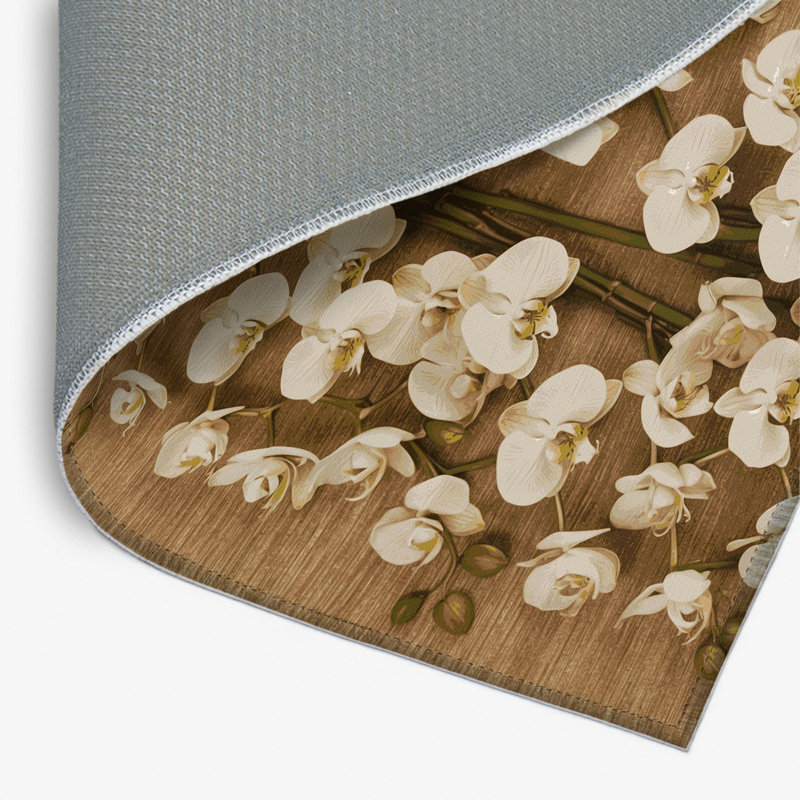 Tapis d'intérieur et d'extérieur brun Botanical, Rectangulaire 2 pi x 3 pi