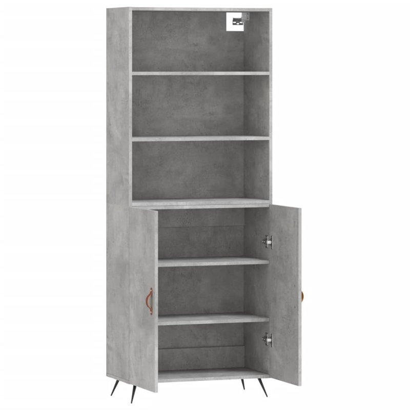 Meleya 69.5cm Sideboard, Concrete Grey