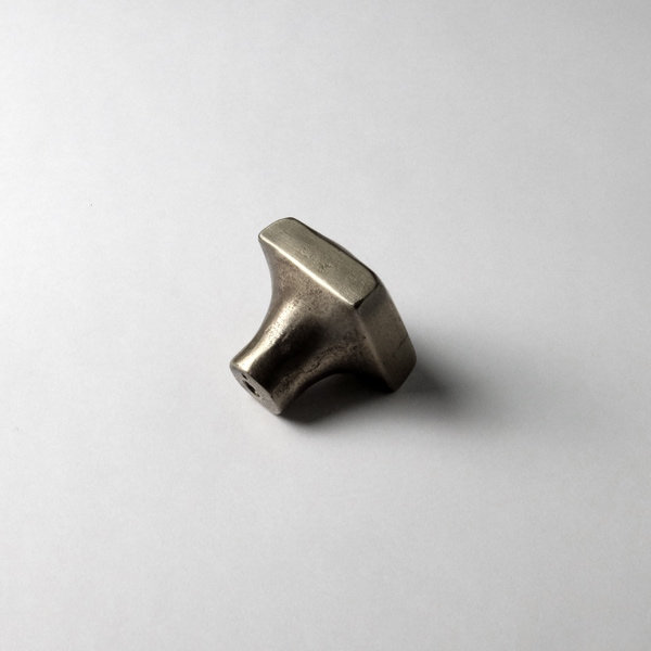Cabochon Bronze Square Knob, White Bronze