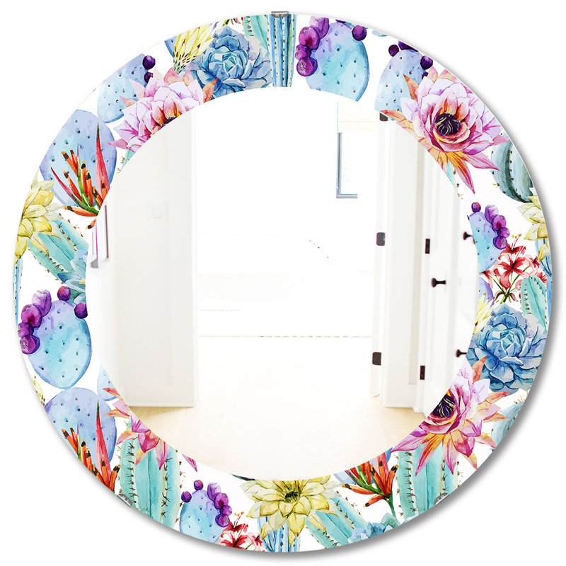 Miroir mural bohémien et éclectique, H 31,5 po x l po