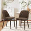 Chaise d'appoint rembourrée en similicuir et bois massif-934156718
