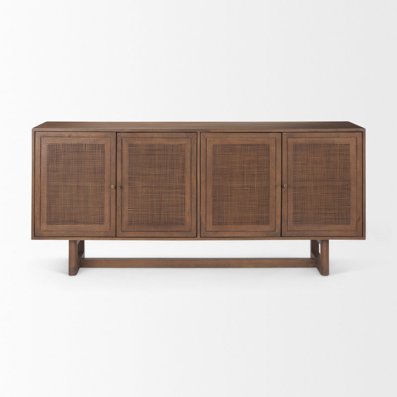 Buffet en bois massif Cinne, Brun moyen