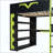 Gaming Loft Bed With Integrated Desk & RGB LED Lights, Pro-Gamer Bed With Power Outlet, Large Bookshelf, Pegboard, Keyboard Tray & Storage Drawer, 3 Colors Available-1665612816