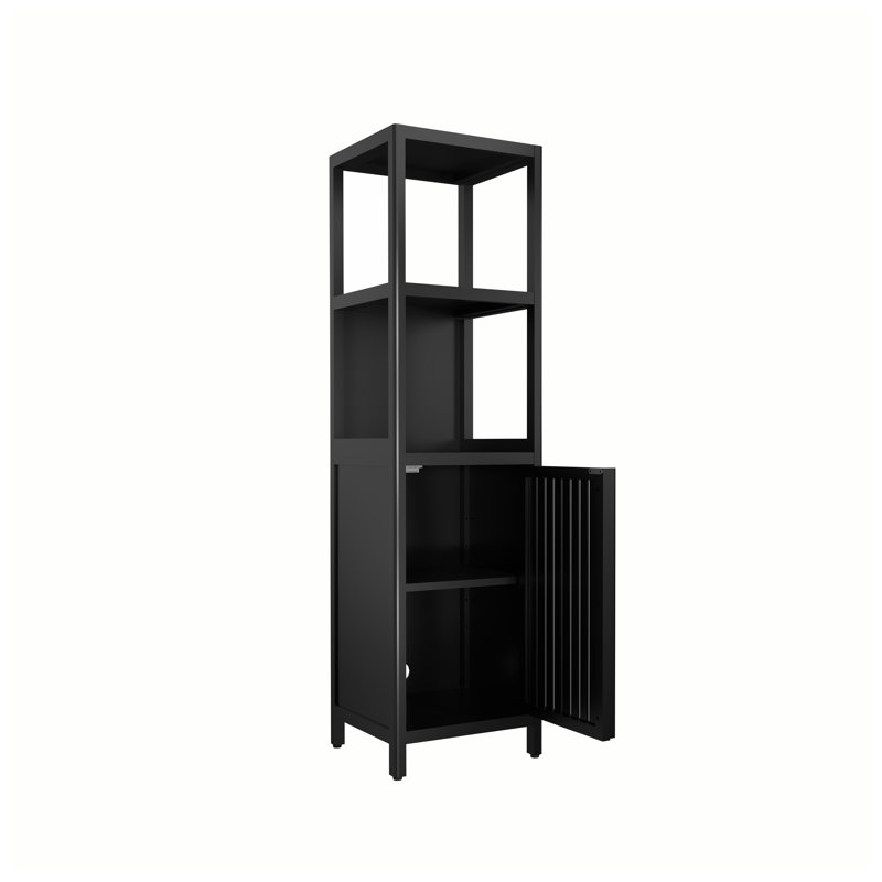 Armoire de rangement 52 po avec tablettes ouvertes et porte 52 po