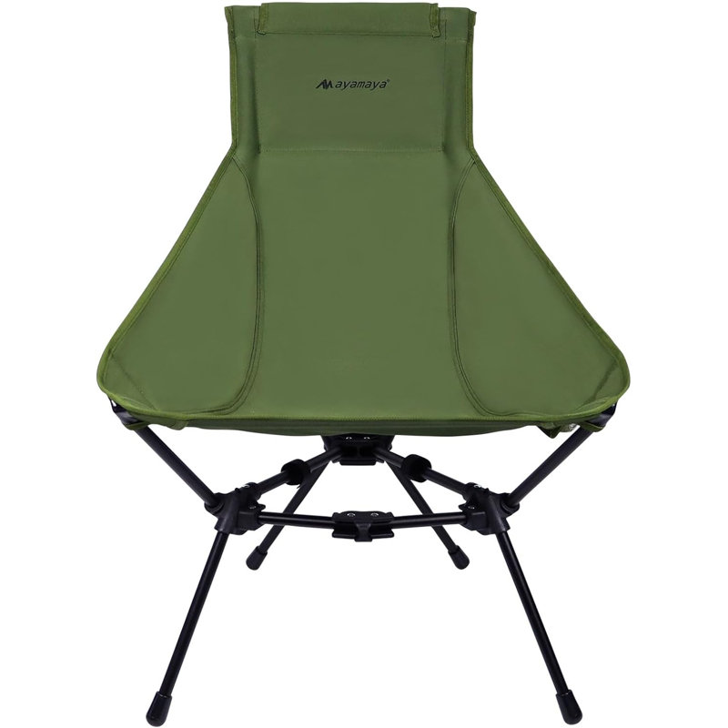 Folding High Back Camping Chair, Green