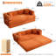 Canapé-lit convertible, canapé-lit de plancher de 78,8 po, causeuse pliante 5-en-1 avec cadre de forme fixe-1799840761