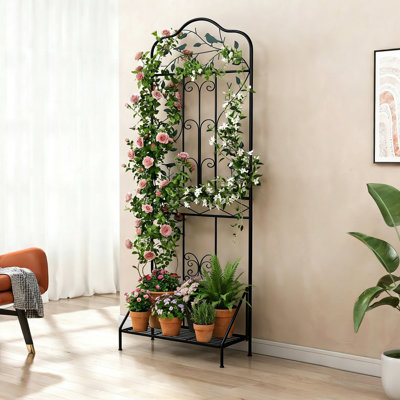 190cm H x 50cm W Metal Gothic Trellis