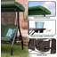 Balancelle-lit convertible 3 places pour terrasse extérieure de 195 cm (77 po) avec auvent réglable et porte-gobelets, capacité de 363 kg (800 lb).-468799443