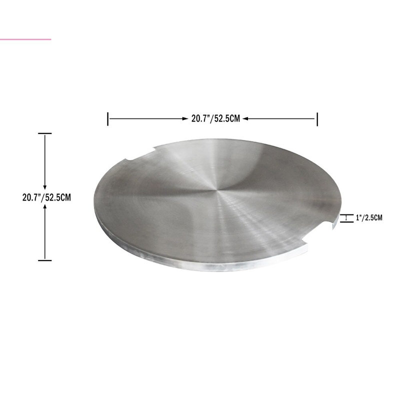 Couvercle de foyer extérieur rond Elementi, L 20,7 po x P 20,7 po