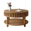 Table basse à cannelures avec rangement spacieux et pieds en bois massif-811502250