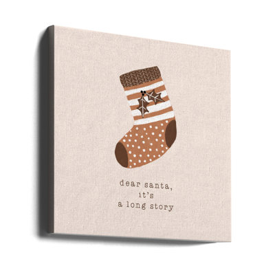 «Dear Santa It's a Long Story», art mural sur toile tendue
