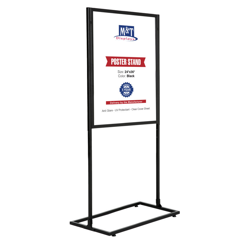 Floor Standing Double-Sided Pedestal Poster Holder