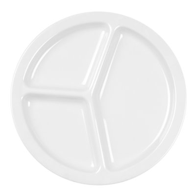 Plat de service divisée en mélamine rond Nustone
