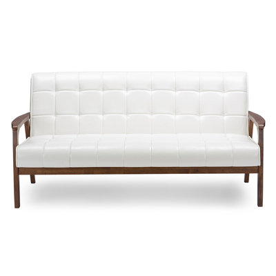 63.75'' Faux Leather Sofa