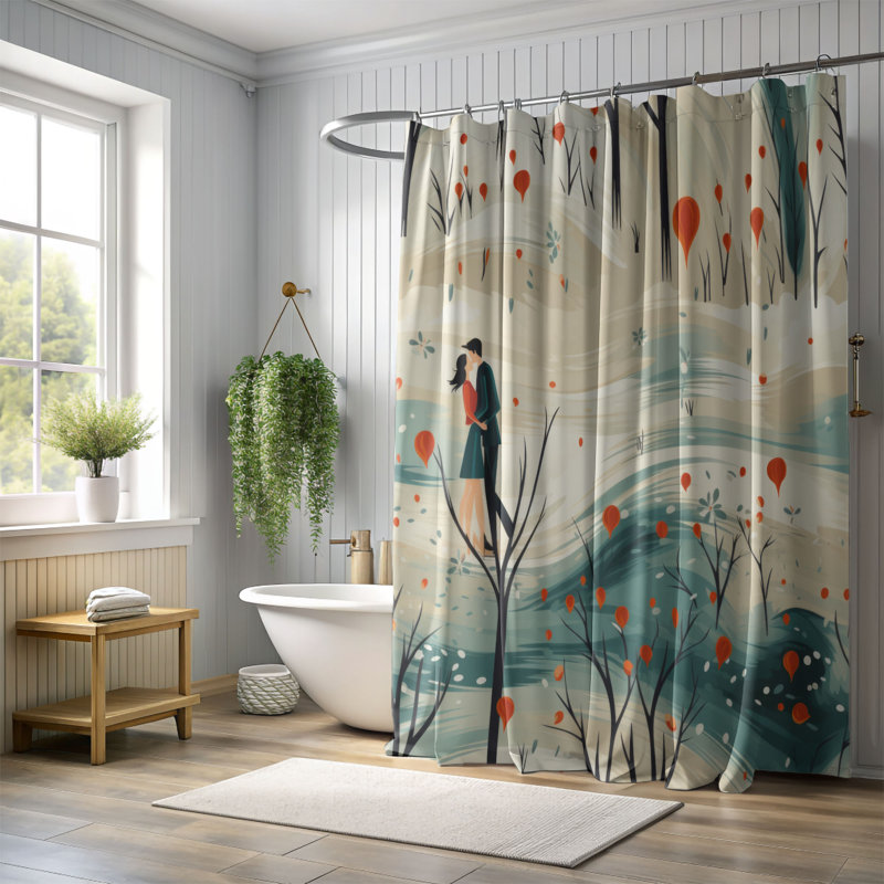 Rideau de douche Premium, H 74 po x l 71 po