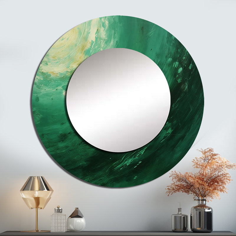 Jade Jupiter, planète dans l'espace II - notre miroir mural système solaire, miroir décoratif de l'espace, impression d'art en métal