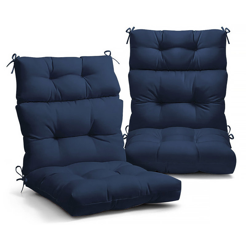 Outdoor Sectional Seat / Back Cushion (Set of 2）Patio Chair Cushions