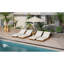 Outdoor Chaise Lounge Chair With 6-Position Adjustable Backrest,Acacia Solid Wood-2088279806