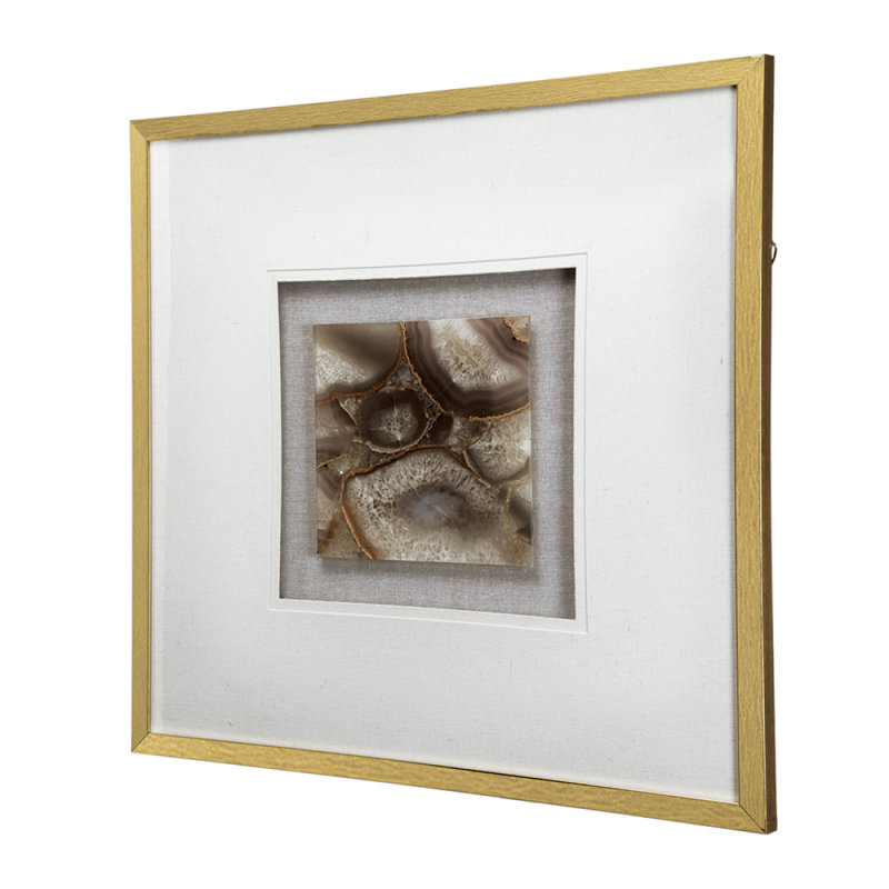 23.6X23.6" Remi Agate Shadow Box Wall Art