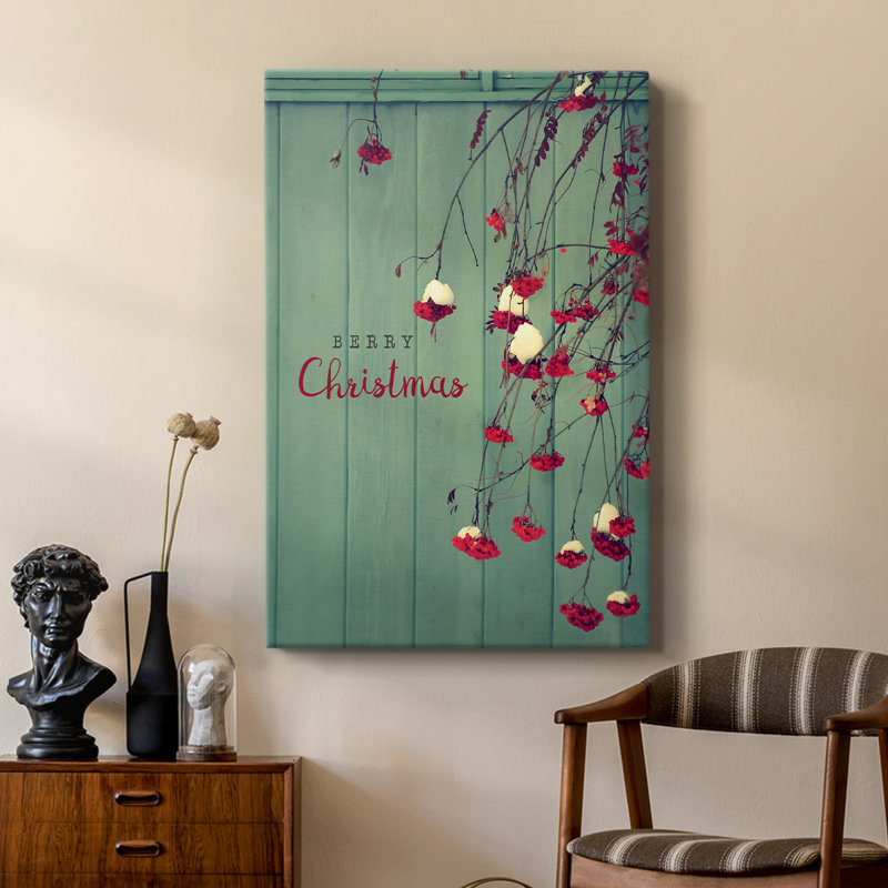 Berry Christmas - galerie Cavas sur mesure, H 18 po x l 12 po