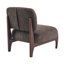 Fauteuil lounge avec structure en bois massif - 65 x 70 x 72 cm - Polyester et bois massif - 1 pièce - Fauteuil lounge - Brun - Fauteuil lounge moderne avec structure en bois massif