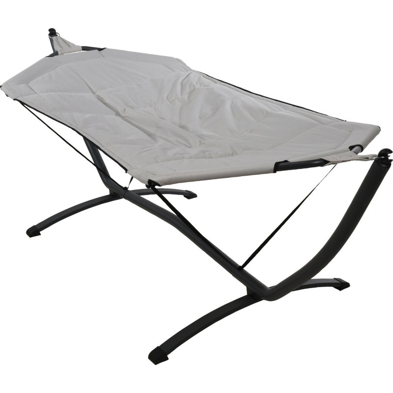 Arika Hammock with Metal Base 260cm Light Grey