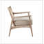 Fauteuil en polyester brun clair à 4 pieds