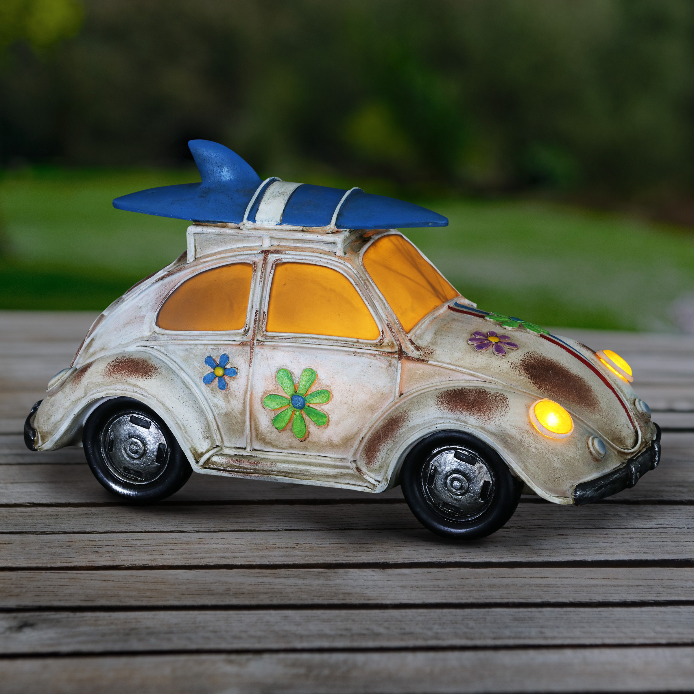 Exhart Solar Retro Bug Garden Statue, 7 Inch & Reviews | Wayfair