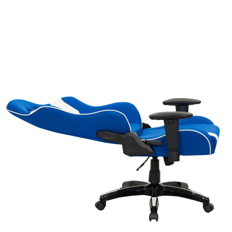 Fauteuil de jeu ergonomique à dossier haut, Bleu / blanc