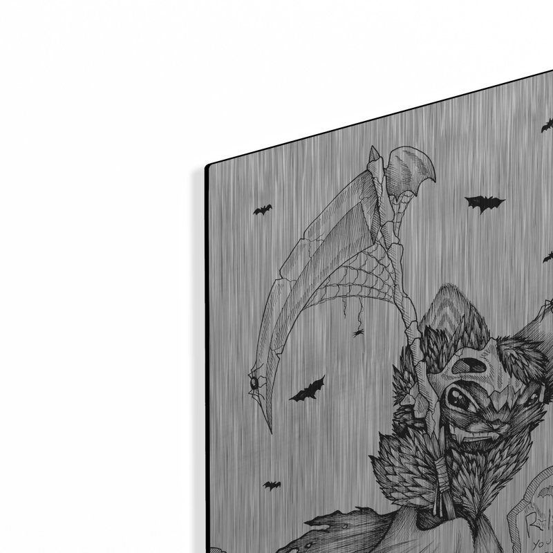 The Holiday Aisle® «R.I.P» par Avery Multers, art mural en métal, H 16 po x l 12 po