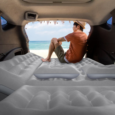 Eastchester Inflatable SUV Air Mattress Back Seat Camping Bed Thickened Car Sleeping Pad 69"L x 30"W x6"Th by Alwyn Home