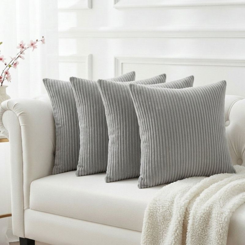 Pack Of 1 Corduroy Square Scatter Cushion Cover