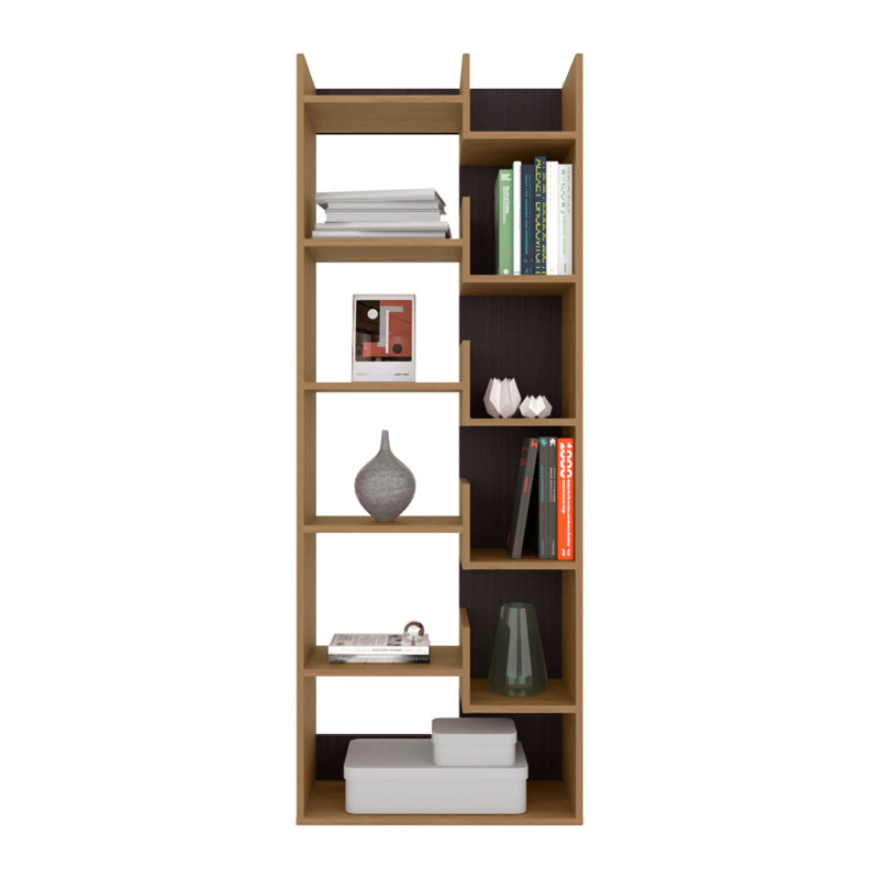Bibliothèque Magnolia, bureau, Macadamia / noir