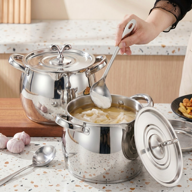 Stainless Steel Jumbo Bacon Grease Container with Fine Mesh Strainer and Lid