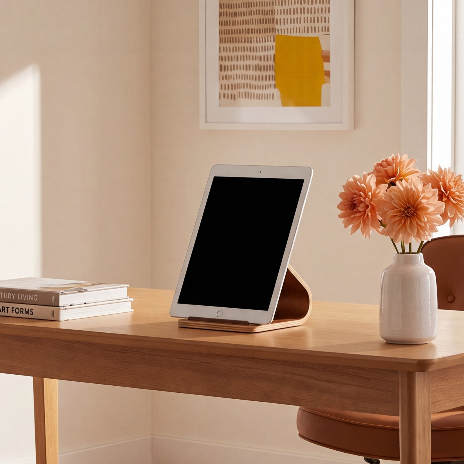 Yamazaki Home Tablet Stand, Brown