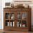 35.4" Sideboard Buffet Cabinet with Glass Door & Drawer-367523376