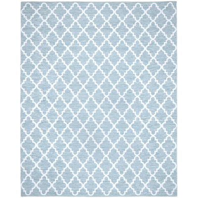 Tapis géométrique en coton tissé à la main Lockbourne