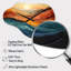 Coral Teal Bold Mountains Landscape - Cloud Shape Unique Mountains Wall Clock-106025375