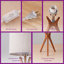 Lampe de table moderne à trépied 17,5 "avec pieds en bois naturel-658952432-658952434