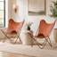 Callum Leather Sling Chair Brown-1749390505