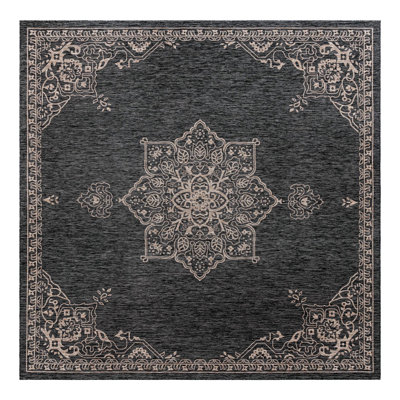 Cowgill Oriental Beige/Black Area Rug