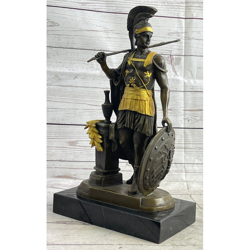 Statue de bronze romain 16 po x 9,5 po Odysseus