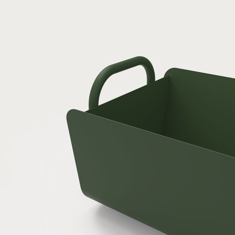Porte-bûches en métal Modern, Vert foncé
