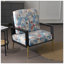 Chaise d'appoint, fauteuil en velours avec structure en bois massif, chaises de salon rembourrées avec pieds en métal pour la lecture, le balcon et la chambre à coucher
