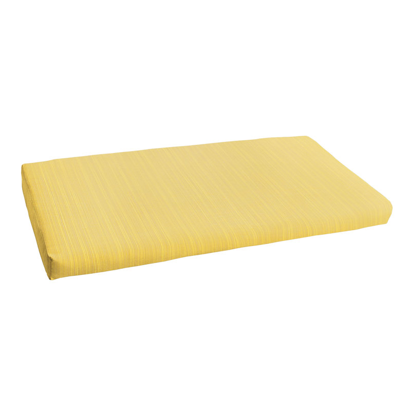Coussin de siège d'extérieur Sunbrella, l 57 po x P 17 po, Tissage uni Sunbrella palette coriandre