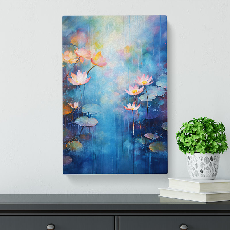 Water Lily Pond Abstract No.2 - Print, 76cm H x 50cm W x 3cm D