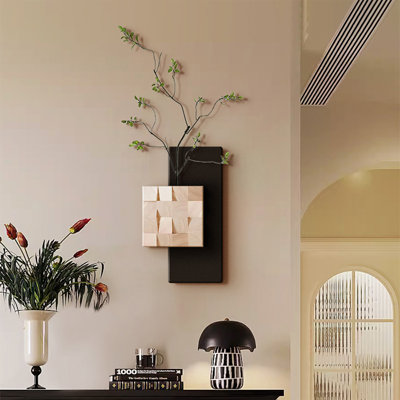 Peinture tridimensionnelle en grès, plante verte, salon, peinture suspendue