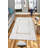 Saoirse Geometric Machine Made Flatweave Polyester Area Rug in White/Gold-1610578444